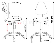 Кресло детское Бюрократ KD-4/PENCIL-GN зеленый карандаши