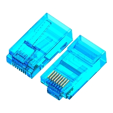 Коннектор Greenconnect цветной RJ-45 cat.5e UTP Male, для многожильного кабеля, 8p8c 15 шт (3 цвета по 5 шт), GCR-51802