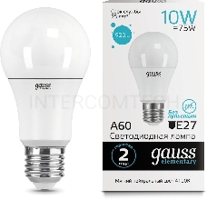 Лампа светодиодная GAUSS Elementary 23220  LED A60 E27 10W 4100K 1/40