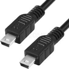 Кабель Greenconnect 0.2m USB 2.0, MiniUSB, M/M, черный, 28/28 AWG, GCR-50817