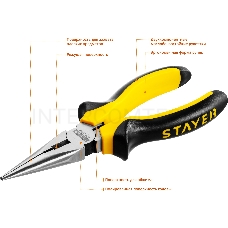 Тонкогубцы STAYER TOPGrip 2205-3-16_z02, 160мм