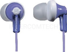 Наушники вкладыши Panasonic RP-HJE118GUV 1.1м белый/фиолетовый проводные (в ушной раковине)