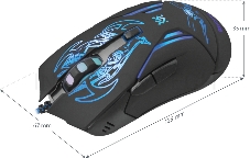 Мышь Defender Bionic GM-250L [52250] {Проводная игровая мышь, оптика,6кнопок,800-3200dpi}
