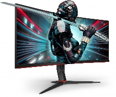 МОНИТОР 34 AOC CU34G2X Black-Red (VA, изогнутый, 3440x1440, 144Hz, 1 ms, 178°/178°, 300 cd/m, 80M:1, +2xHDMI 2.0, +Disp