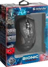 Мышь Defender Bionic GM-250L [52250] {Проводная игровая мышь, оптика,6кнопок,800-3200dpi}