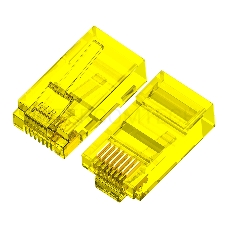 Коннектор Greenconnect цветной RJ-45 cat.5e UTP Male, для многожильного кабеля, 8p8c 15 шт (3 цвета по 5 шт), GCR-51802