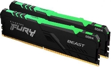 Память оперативная Kingston 64GB 3600MHz DDR4 CL18 DIMM (Kit of 2) FURY Beast RGB