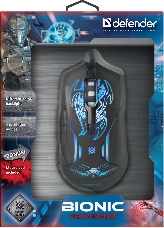 Мышь Defender Bionic GM-250L [52250] {Проводная игровая мышь, оптика,6кнопок,800-3200dpi}