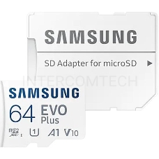 Флеш карта microSDXC 64GB Samsung EVO Plus Memory Card Samsung UHS-I U1 Class 10, Adapter, 130 MB/s, 10000 циклов, - 25°C to 85°C, RTL  Samsung MB-MC64KA