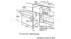 Встраиваеммый духовой шкаф SIEMENS HA010FBR1M IQ100  548x595x595мм  8 режимов готовки Каталитическая парциальная, гидролитическая очистка 3,3КВт Нерж.