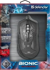 Мышь Defender Bionic GM-250L [52250] {Проводная игровая мышь, оптика,6кнопок,800-3200dpi}