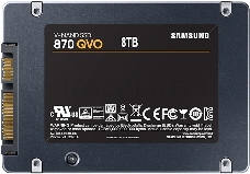 Твердотельный накопитель SSD 2.5 8TB Samsung 870 QVO Client SSD MZ-77Q8T0BW SATA 6Gb/s, 560/530, IOPS 98/88K, MTBF 1.5M, QLC, 4096MB, 2880TBW, 0.33DWPD, RTL (396014)