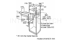 Встраиваеммый духовой шкаф SIEMENS HA010FBR1M IQ100  548x595x595мм  8 режимов готовки Каталитическая парциальная, гидролитическая очистка 3,3КВт Нерж.