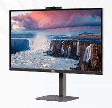 МОНИТОР 27 AOC Q27V5CW Black с поворотом экрана (IPS, 2560x1440, 75Hz, 1 ms, 178°/178°, 300 cd/m, 20M:1, +HDMI 2.0,DP)