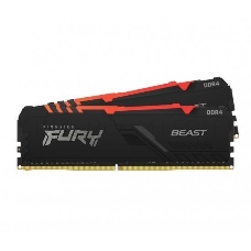 Память Kingston 16GB DDR4 3600MHz CL17 DIMM (Kit of 2) FURY Beast RGB