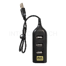 USB-Хаб (концентратор) ExeGate EX293976RUS DUB-42 (кабель-адаптер USB2.0 --> 4xUSB2.0, Plug&Play, черный)