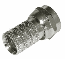 Разъем антенный на кабель, штекер F для кабеля RG-6, (5шт.) (пакет)  PROconnect