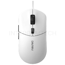 Мышь проводная Dareu LM121 White (белый), DPI 800/1600/2400/6400, подсветка RGB, размер 116x35x60мм, 1,8м