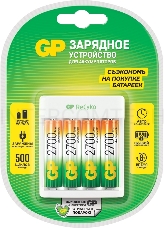 Зарядное устройство GP Rechargeable Е411-270AAHCCS-2CR1 AA/AAA NiMH 2700mAh (4шт) блистер