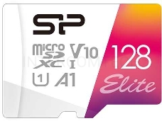 Флеш карта microSD 128GB Silicon Power Elite A1 microSDXC Class 10 UHS-I U3 100 Mb/s (SD адаптер)