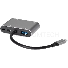 Адаптер USB Type-Cm-->VGA, HDMI 4k*30Hz, USB3.0, PD, Audio,iOpen (Aopen/Qust/VCOM)<ACU4511>