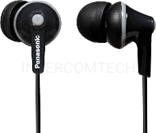 Наушники вкладыши Panasonic RP-HJE125E-K 1.1м черный проводные (в ушной раковине)