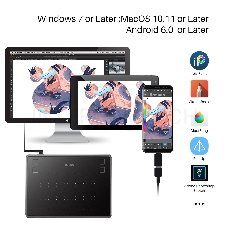 Планшет для рисования Huion H430P USB черный