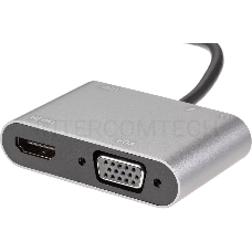 Адаптер USB Type-Cm-->VGA, HDMI 4k*30Hz, USB3.0, PD, Audio,iOpen (Aopen/Qust/VCOM)<ACU4511>