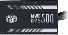 Блок питания Cooler Master MWE Bronze, 500W, ATX, 120mm, 6xSATA, 2xPCI-E(6+2), APFC, 80+ Bronze MPE-5001-ACAAB-EU