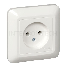 Розетка 1-м СП Прима 10А IP20 без заземл. бел. (опт. упак) SchE RS10-184-B