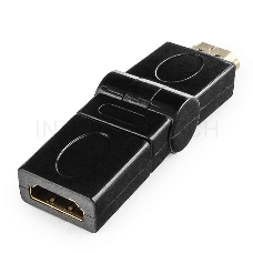 Переходник Gembird Переходник HDMI-HDMI  19F/19M, вращающийся на 180 град, золотые разъемы, пакет A-HDMI-FFL2