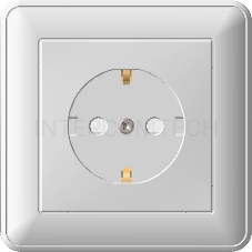 Розетка 1-м СП W59 16А защ. шторки с заземл. сл. кость SchE RS16-152-28 (РС16-152-28)