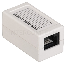 Проходной адаптер ITK кат.5E UTP, тип RJ45-RJ45 (8P8C), белый