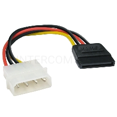 Кабель питания EX138936RUS SATA ExeGate EX-CC-SATA-PS (Molex 4pin/SATA15pin, 0,15м)