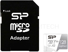 Флеш карта microSD 128GB Silicon Power Superior Pro A2 microSDXC Class 10 UHS-I U3 Colorful 100/80 Mb/s (SD адаптер)