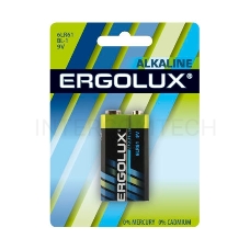 Элемент питания алкалиновый крона 6LR61 BL-1 6LR61 BL-1 9В Alkaline (блист.1шт) Ergolux 11753