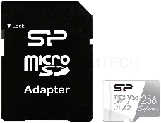 Флеш карта microSD 256GB Silicon Power Superior Pro A2 microSDXC Class 10 UHS-I U3 Colorful 100/80 Mb/s (SD адаптер)