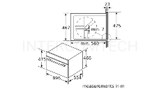 Встраиваеммый духовой шкаф SIEMENS VB011CBR0M IQ100  90*48см, 85л, кнопочное управление, гидролитическая очистка 3,1КВт нержав