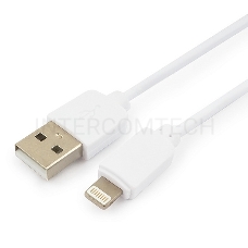Кабель USB Гарнизон GCC-USB2-AP2-1M-W AM/Lightning, для iPhone5/6/7, IPod, IPad, 1м, белый, пакет