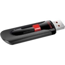 Флеш Диск Sandisk 64Gb Cruzer Glide SDCZ60-064G-B35 USB2.0 черный/красный