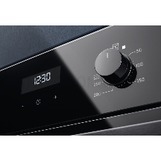 Встраиваемая электрическая духовка ELECTROLUX OEF5C50Z / SurroundCook, основной цвет - черный, утапливаемые переключатели, таймер отключения, отложенный старт, будильник, хромированные направляющие из нержавеющей стали, телескопические направляющие FlexiR