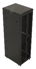 Шкаф серверный Hyperline (TTB-3261-DD-RAL9004) напольный 32U 600x1000мм пер.дв.перфор.2ств. задн.дв.перфор.2-хст. 2 бок.пан. 800кг черный 910мм IP20 сталь