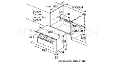 Встраиваеммый духовой шкаф SIEMENS VB011CBR0M IQ100  90*48см, 85л, кнопочное управление, гидролитическая очистка 3,1КВт нержав