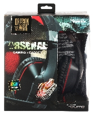 Гарнитура Qumo Arsenal GHS 0016, стереогарнитура,  подсветка, USB