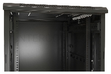 Шкаф серверный Hyperline (TTB-3261-DD-RAL9004) напольный 32U 600x1000мм пер.дв.перфор.2ств. задн.дв.перфор.2-хст. 2 бок.пан. 800кг черный 910мм IP20 сталь
