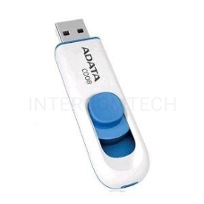 Флеш Диск AData 16Gb C008 AC008-16G-RWE USB2.0 белый