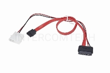 Кабель Gembird/Cablexpert Кабель Combo miniSATA , molex+SATA/miniSATA, 6pin+7pin, (длина инт-50см, пит-30см) (CC-SATA-C3)