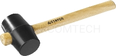 Чёрная резиновая киянка STAYER 20505-40 225г с деревянной рукояткой
