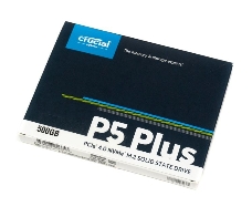 Твердотельный накопитель Crucial P5 Plus, 500GB, SSD, M.2 2280, NVMe, PCIe 4.0 x4, 3D TLC, R/W 6600/4000MB/s, IOPs 360 000/700 000, 300TBW