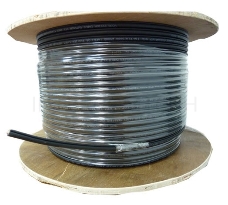 Кабель сетевой UTP 4 пары cat5E solid 0.50мм CCA 305м черный outdoor